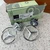 CQT1 1pcs 44mm 3D Metal Blue Chrome Star Emblem For Mercedes Benz AMG W202 W203 W204 W208 W210 W220 W221 Bonnet Hood Logo Badge Auto