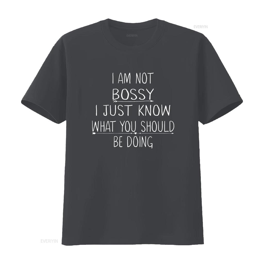 I Am Not Bossy Just Know What You Should Be Doing Funny T Shirt for Women Black 4X Large vintage Washed Breathable Versatile