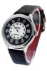 Veloce Bianconero Trifoglio Italia VELOCE BIANCONERO VL411SSBW Automatické otočné kotoučové hodinky Monochromatický ciferník Nubukový kožený pásek Černá Retro Vintage