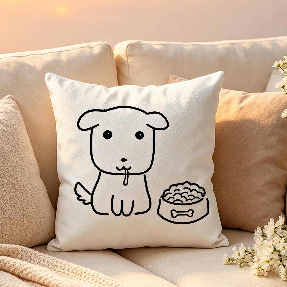 Kawaii Gganadi Dog Pillow Case Pattern Printed Pillowcase For Living Room Sofa Cushion Cover