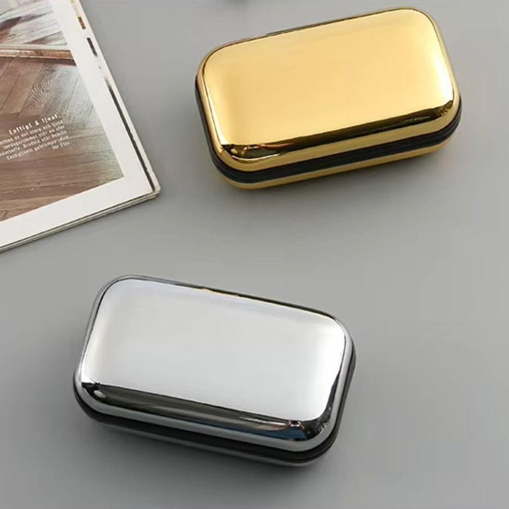 Portable Reading Glasses Box Stainless Steel Presbyopic Storage Case Simple Eyeglass Case Travel