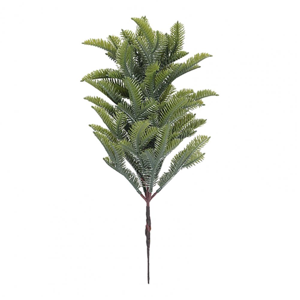 Artificial Norfolk Pine Branch UV-Resistant Faux Greenery Plants Stem Fake Pine Needle Pick Xmas Party Home Decoration