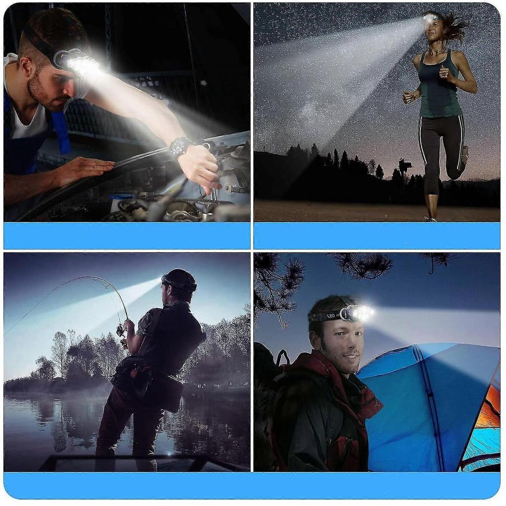 8LED USB Rechargeable Headlamp IPX4 Waterproof Outdoor Camping Headlamp