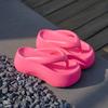 Height-increasing thick-bottomed flip-flops, fashionable and simple for indoor and outdoor wear, non-slip, deodorant and deodorant slippers, ladies