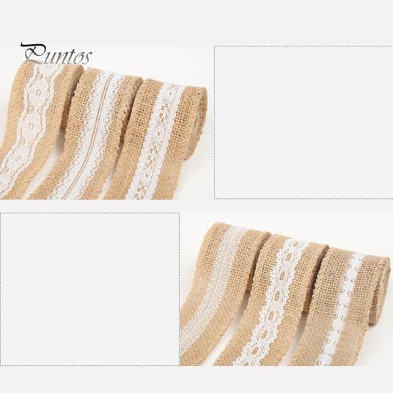 Ręcznie robiona retro przezroczysta tekstura juta koronkowa rolka naturalna biała koronkowa jutowa rolka płótna artykuły domowe