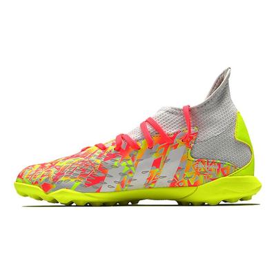 Falcon X Freak.3 TF Leichte Sport-Low-Top Kinderfußballschuhe Kinderfußballschuhe Grau Rot GZ7095