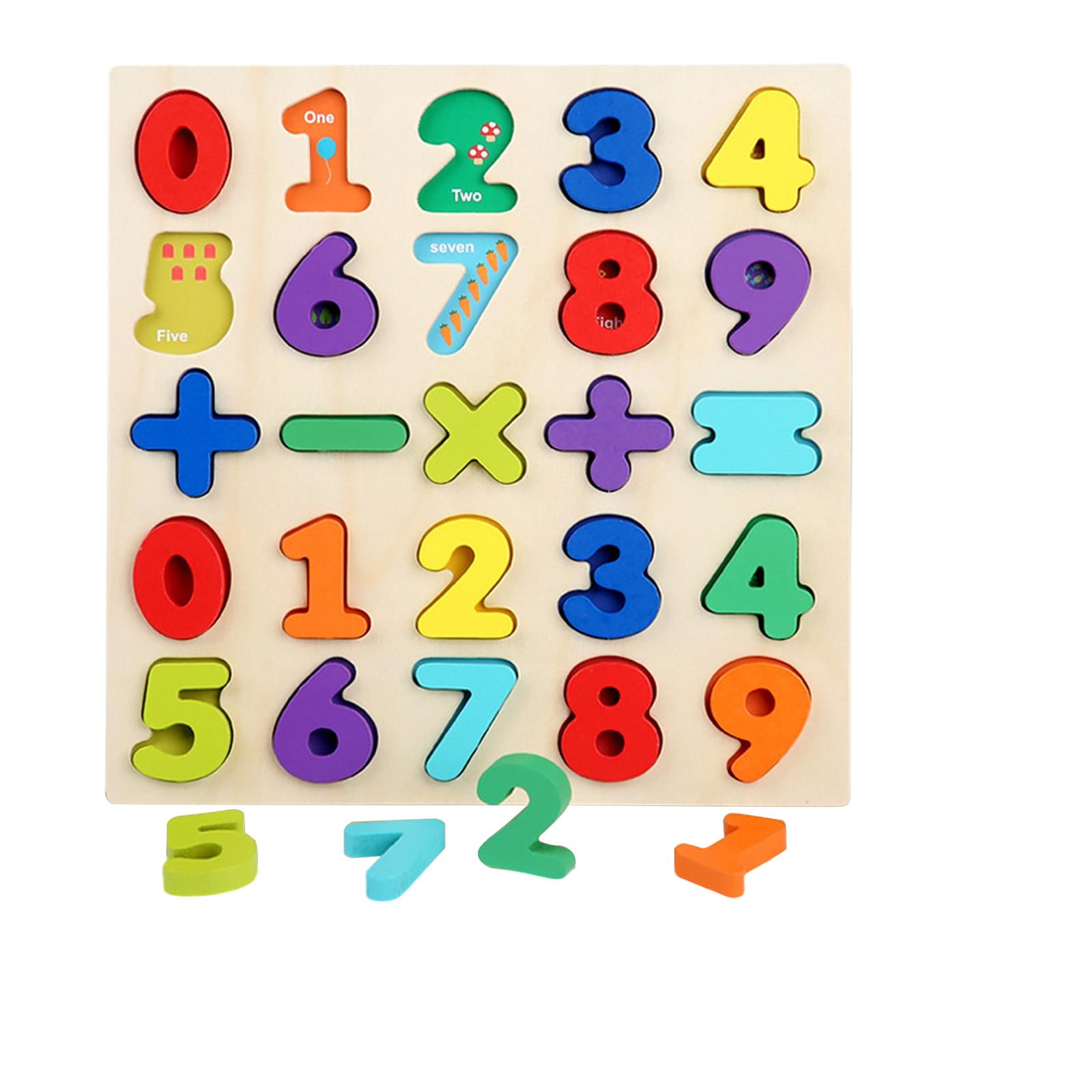

Thickened Letter-board Alphanumeric Matching Children s Wooden Hand-grabbed Board Puzzle One Size