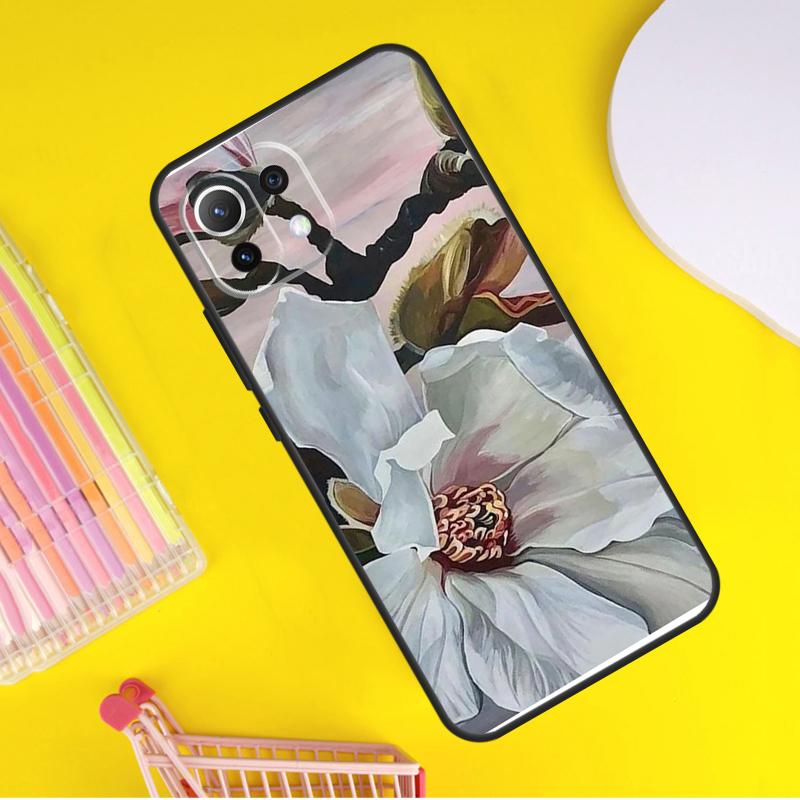 3D Flower Relief Cover For Xiaomi 13 14 Ultra 11T 12T 13T 14T Pro POCO X7 Pro X3 X5 F3 F5 F6 M6 X6 Pro Case
