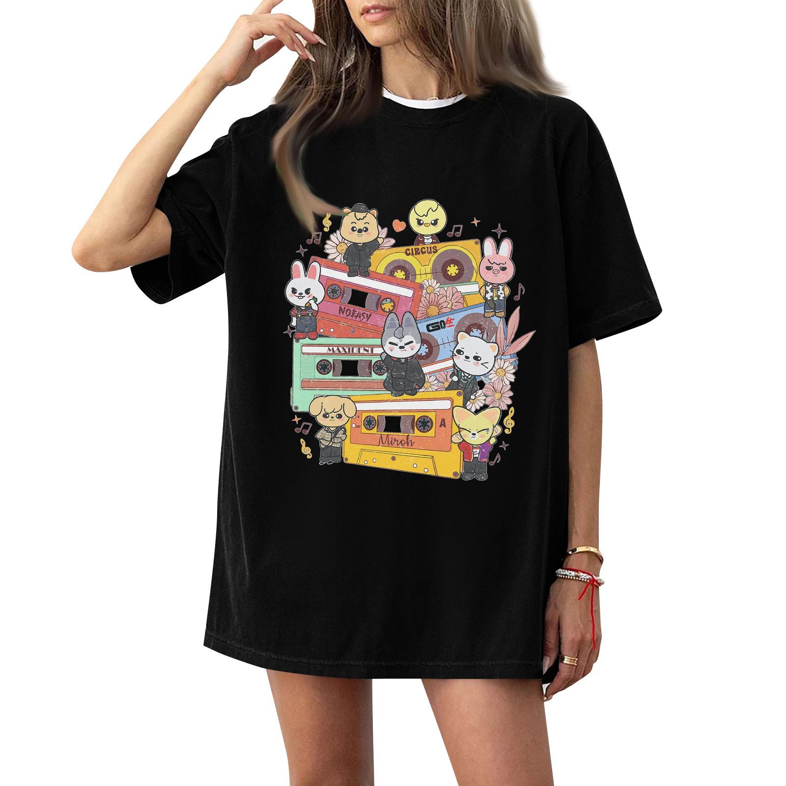 

Жіночі футболки з рукавом 3/4 Сорочки Однотонні пуловери Літо Весна Топи Блузки XXXXXL чорний