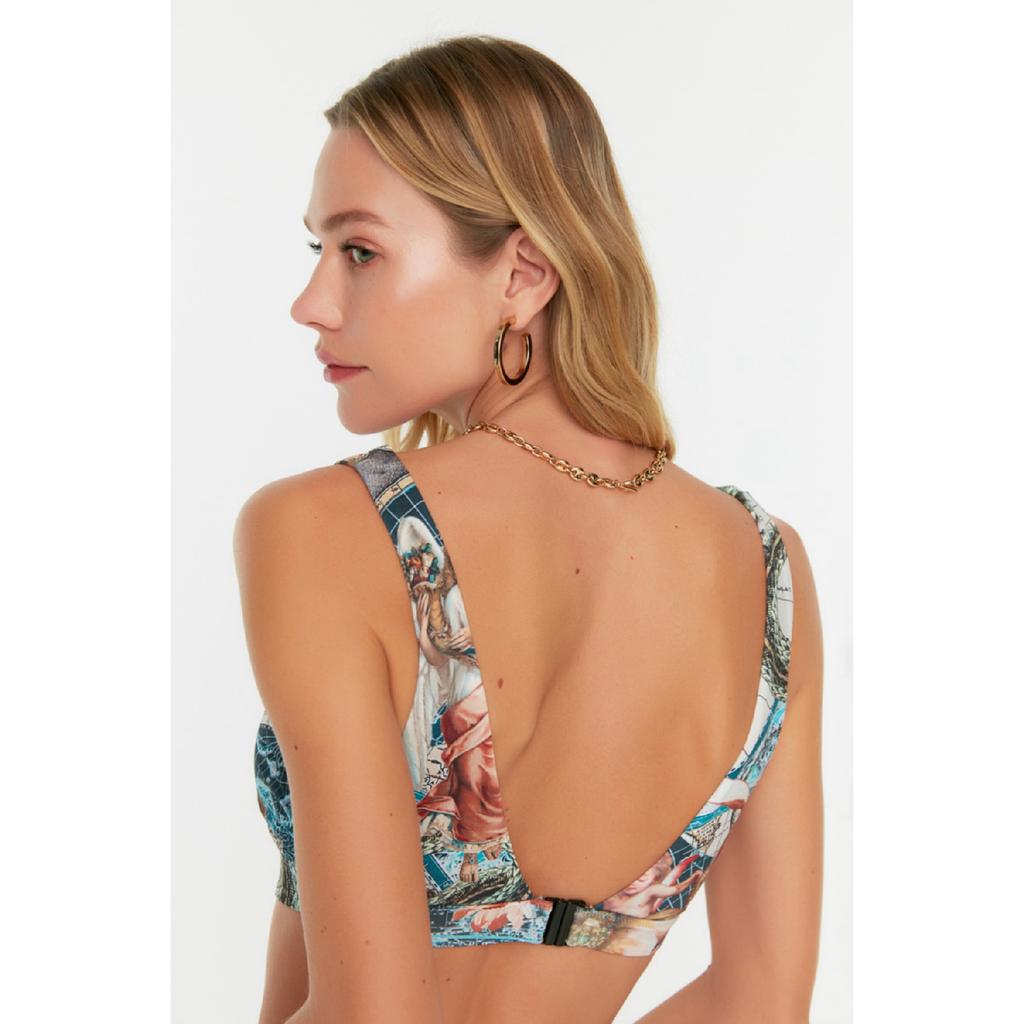 Horní díl bikin s ohlávkou s etnickým vzorem Tbess22bu0354