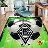 Borussia Monchengladbach Pattern Rug, Indoor/Outdoor Mat, for Picnic, Gameroom, Bedroom, Office, Living Room, Home Decor Carpet, Birthday Gift