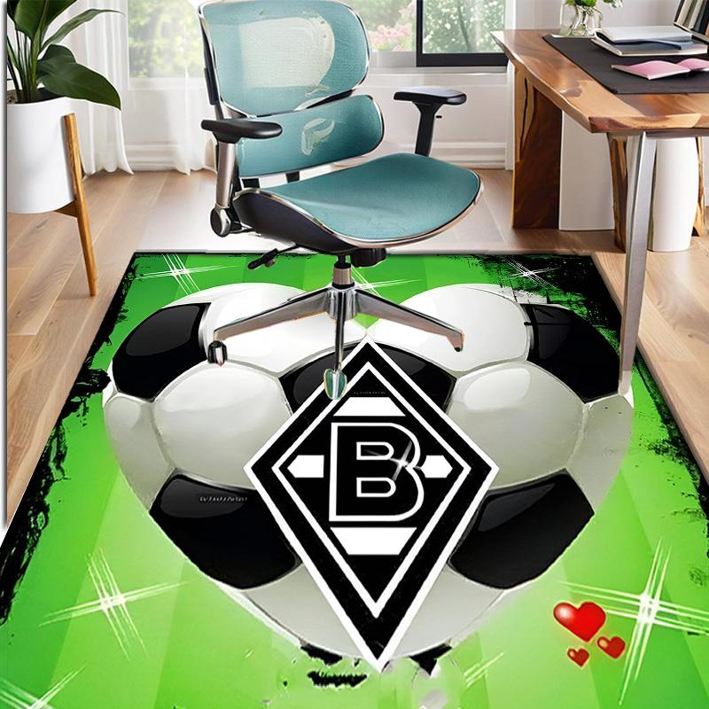 Borussia Monchengladbach Pattern Rug, Indoor/Outdoor Mat, for Picnic, Gameroom, Bedroom, Office, Living Room, Home Decor Carpet, Birthday Gift