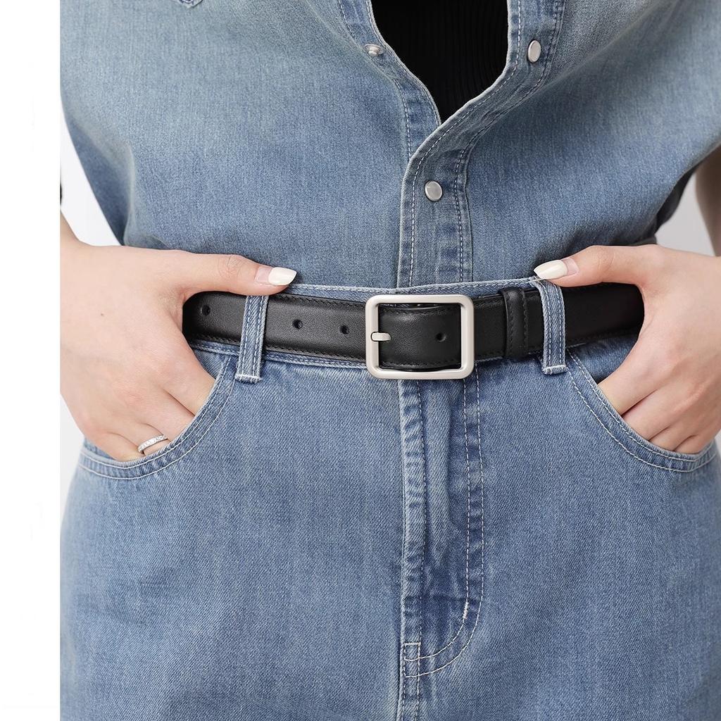 Meier Echtleder Gürtel - minimalistischer Gürtel für Damen - hochwertiges Rindsleder - vielseitiger Gürtel für Jeans und mehr