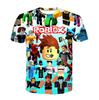 Summer 3D Printed Boys Clothes Girls Kids Roblox Game Short Sleeve T-shirt Girl And Boy Tshirts Children's clothing
