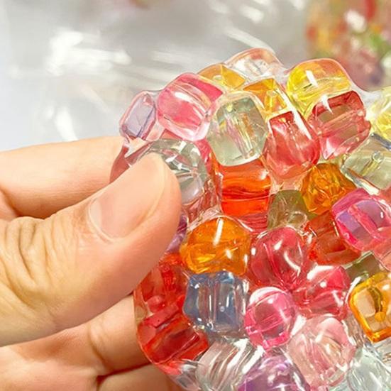 2/3/5Pcs Bead Filled Stress Ball Anxiety Stress Relief Beaded Ball Squeeze Toy Portable Travel Soft TPR Textured Ball Sensory Fidget Toy