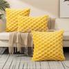 Faux Rabbit Fur Square Cushion Cover Big Thick Striped Super Soft Solid Color Pillow Cover 30/45/50cm Sofa Decor Cushion Cover
