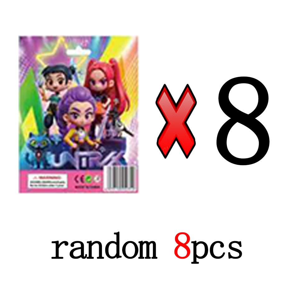 10pcs Kpop Demon Hunters Blind Box Action Figures Set Derpy Tiger Rumi Mira Zoey Sussy Collectible Dolls Figurines for Fans Gift