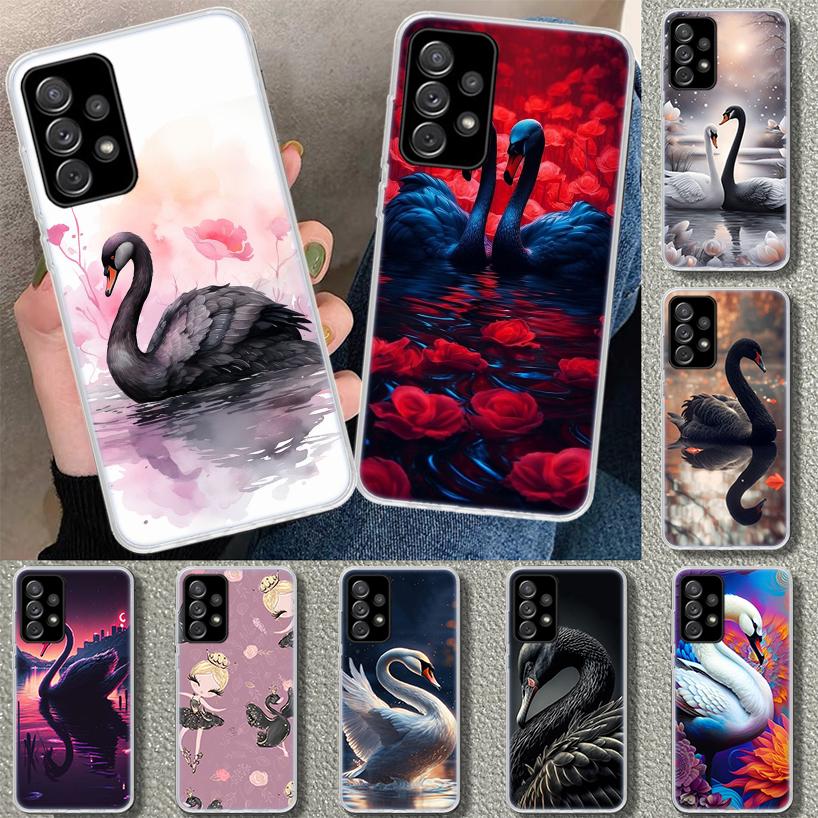 Black Swan Noble Phone Case for Samsung Galaxy A17 A16 A26 A36 A56 A57 A37 A15 A25 A35 A55 A14 A24 A34 A54 A13 A23 A33 A53 Galax