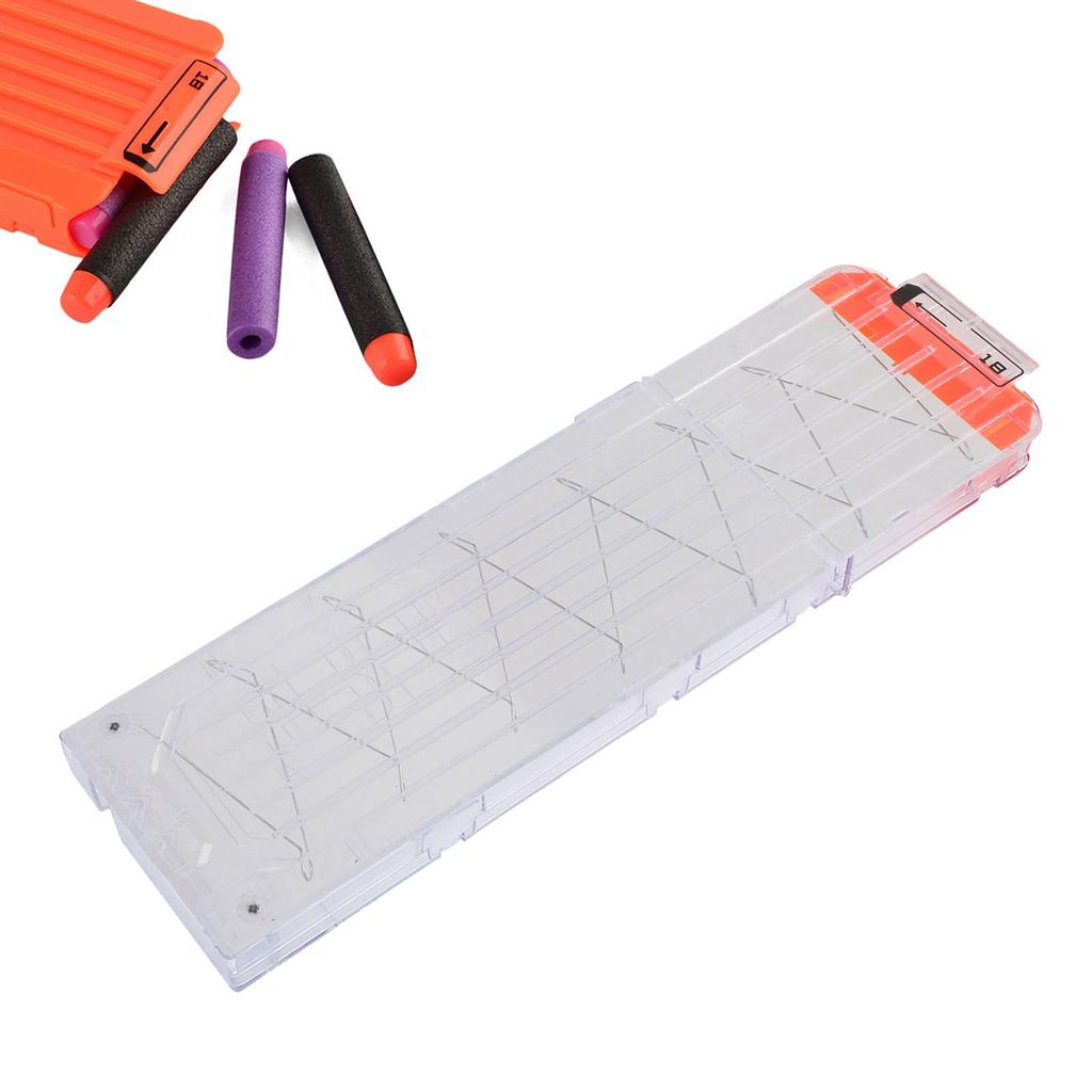 18 EVA Soft Clip Plastic Toy Cartridge Holder (Opaque Orange)