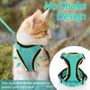 Reflective Cat & Small Dog Breathable Anti-Breakaway Chest Harness with Walking Rope