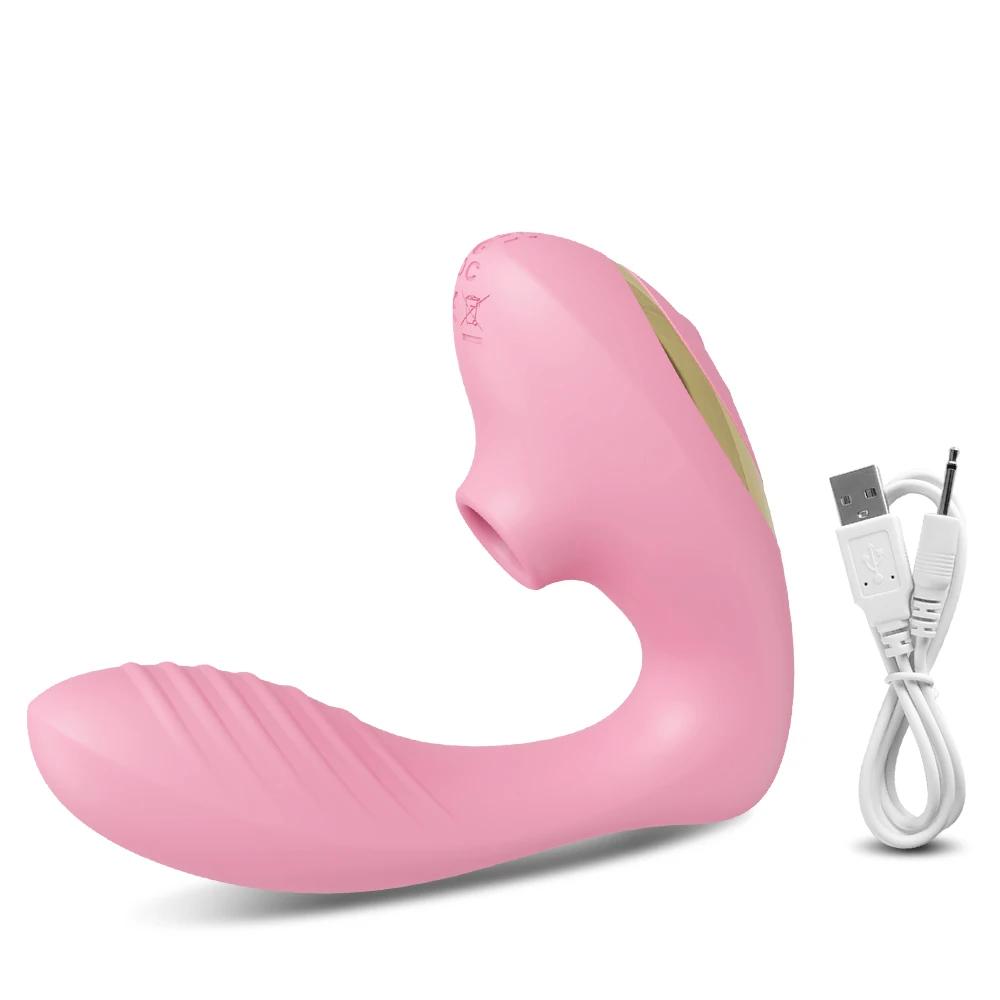 Vagina G-Spot Vibrator Clit Sucker Vibrator for Women Clitoris Stimulator Female Masturabtor Adult Goods Sex Toy for Women