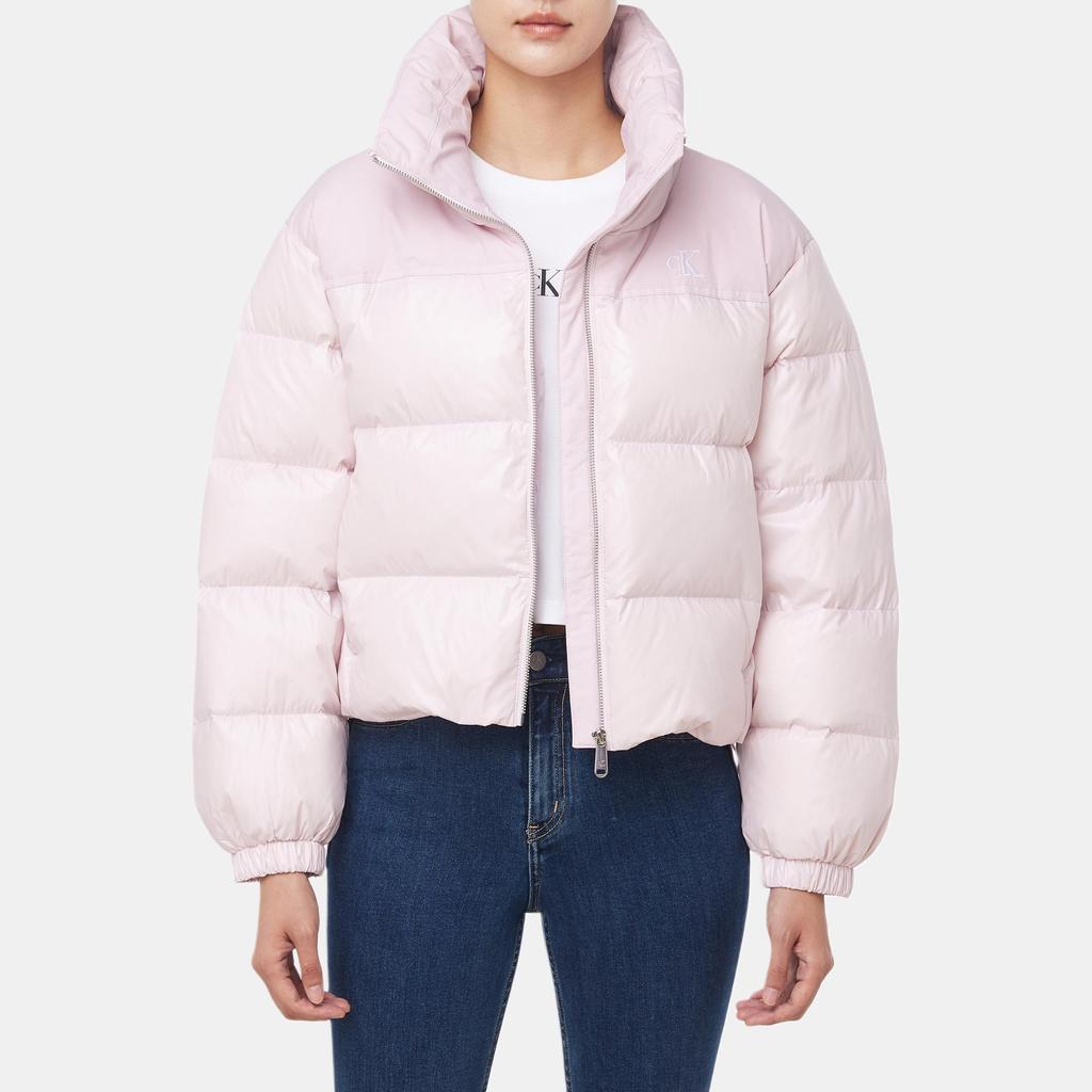 Calvin Klein Loose Solid Color Logo Long Sleeve Down Jacket Women outerwear 47E515G5J3