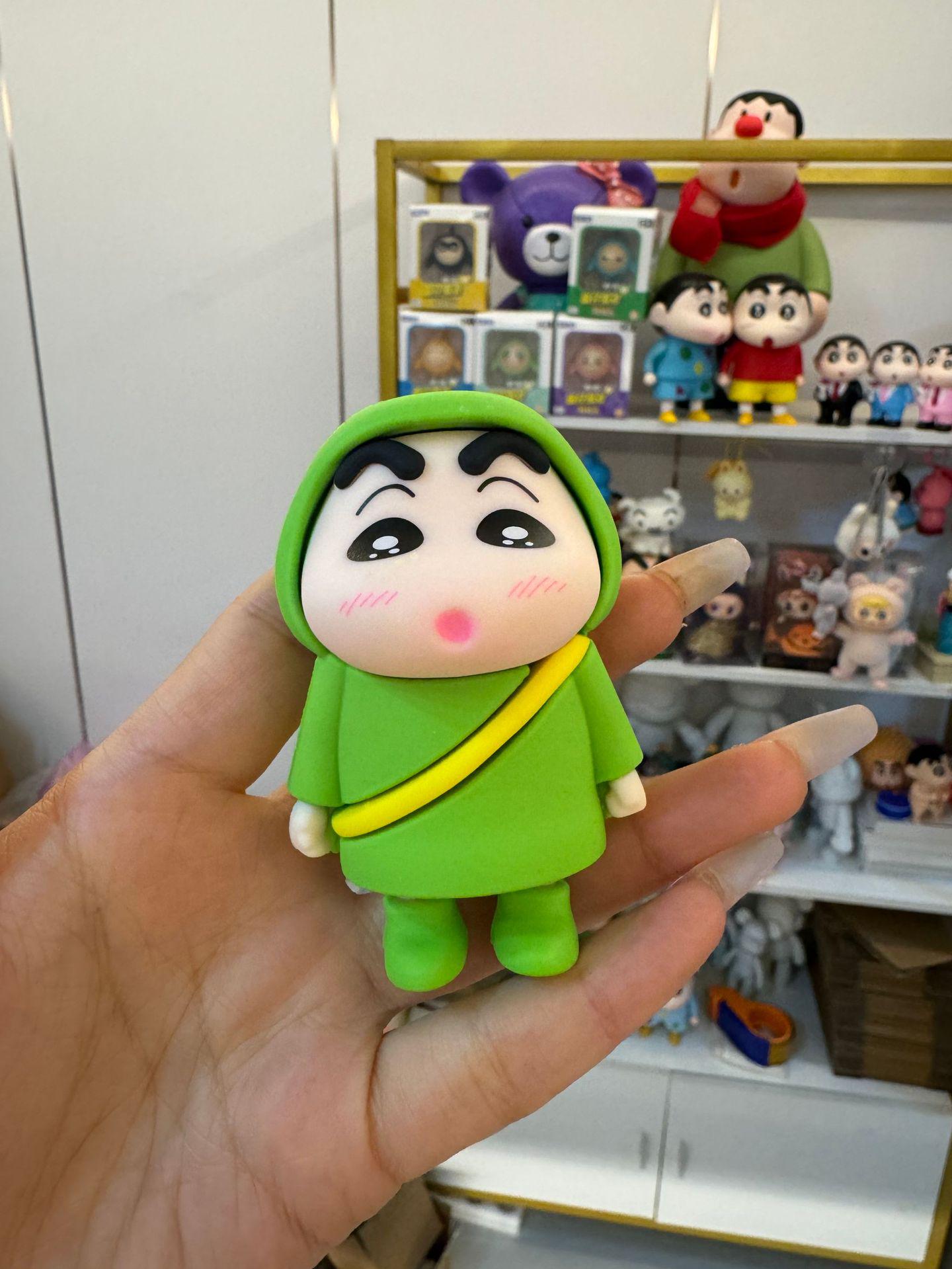 

Cute Crayon Shin-chan Figure in Raincoat - Trendy Desktop/Car Ornament
