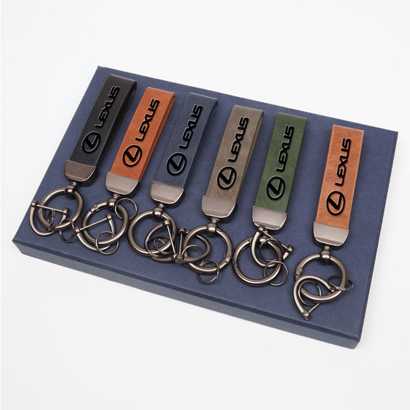 lexus Car Vintage Leather Keychain Zinc Alloy Keyring For RX330 IS250 Ct200h ES300h RX350 IS300h UX Key Holder Pendant Ornaments