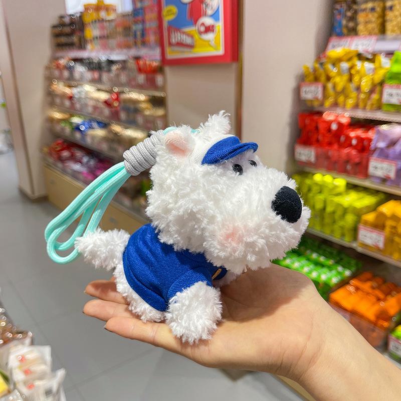 Cute Cute West Highland Puppy Pendant Plush Toy Doll Cartoon Schoolbag Hanging Ornament Keychain Doll