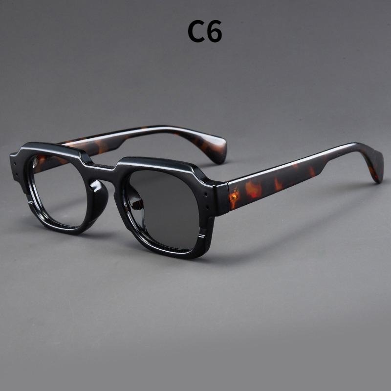 Women s fashion thickened square frame photochromic glasses