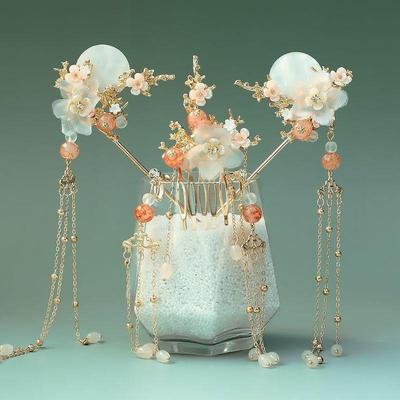 Ancient Style Hanfu Headdress Tassel Hairpin: Super Fairy Hair Accessories for Women - Full Set