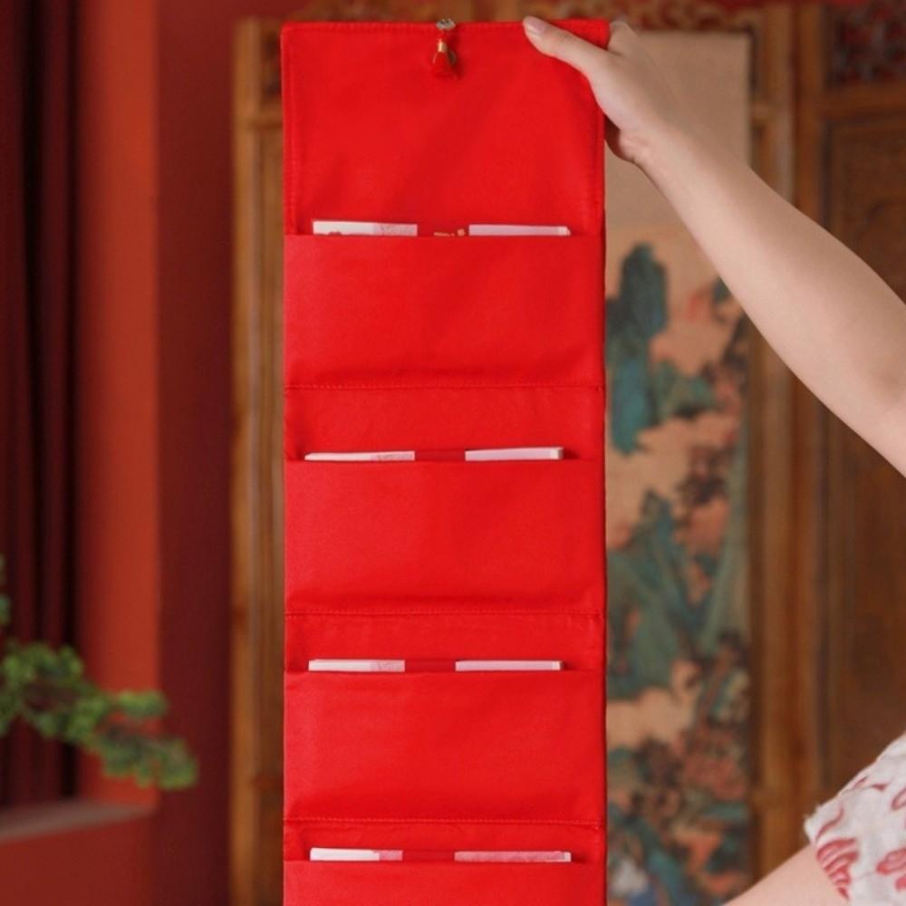 Chinese Style Folding Red Envelope Traditional Hongbao New Year Money Bag Bonus Blessing Wedding Money Envelope