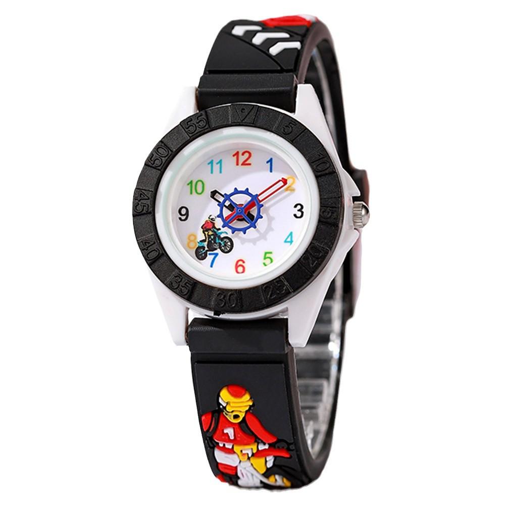 Casual Girls' Cartoon Butterfly Quartz Watch with Silicone Strap