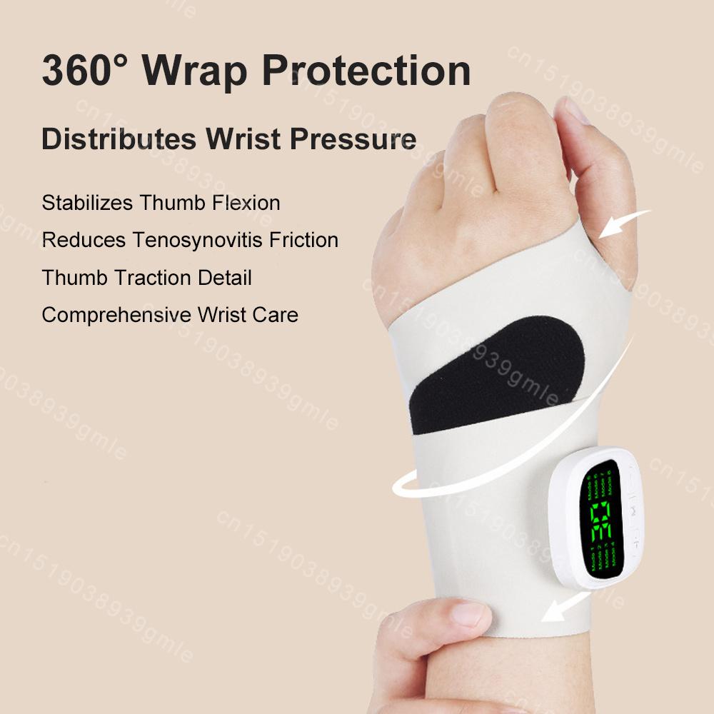 EMS Wrist Massager Home Hand Training Massager Portable Heating Massage Wristband Vibration Wrist Support Strap Relieve Fatigue