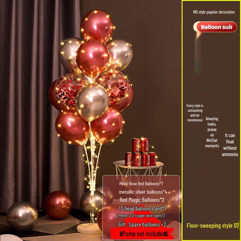 Świecący Stojak Podłogowy na Balony do Dekoracji Urodzinowej Dziecka