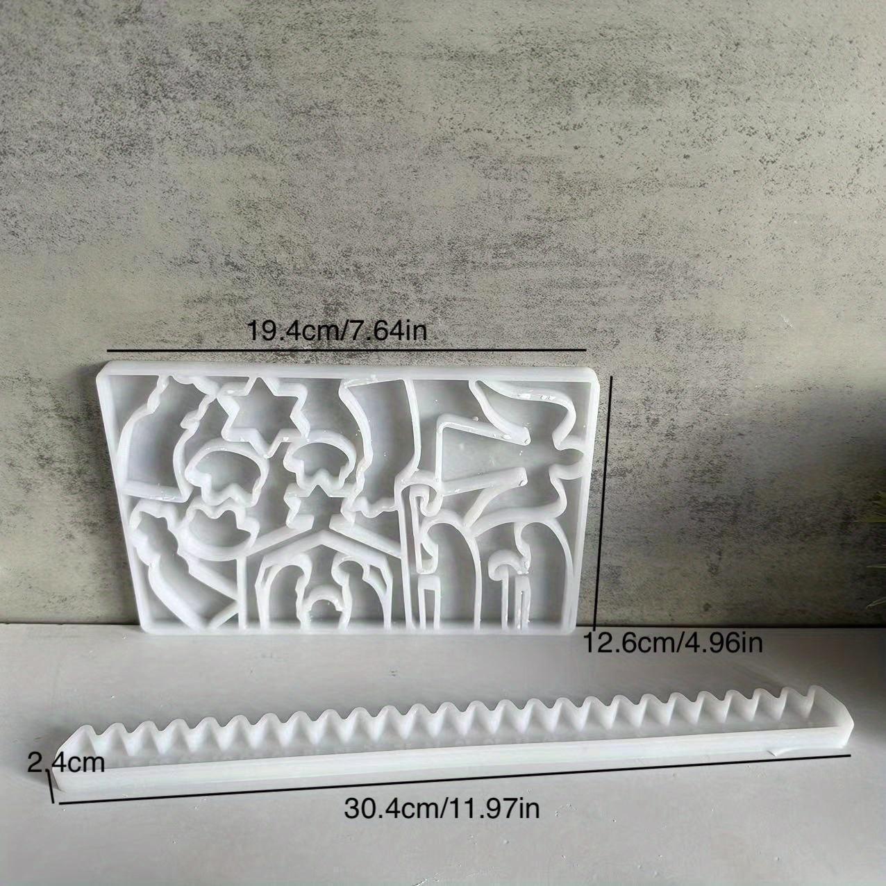 

Сделай сам Рождественская звезда обратный отсчет украшение силиконовая форма стоящая молитва человек украшение стола гипсовая капля клей форма Mold