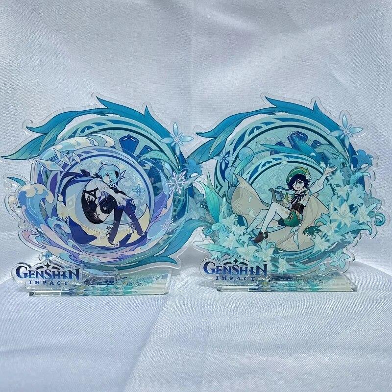 Anime postava Genshin Impact Scaramouche Zhongli Hutao Xiao Kaeya Akrylový stojan Model Talíř Dekor Stůl Stojací cedule Fanoušci Dárky