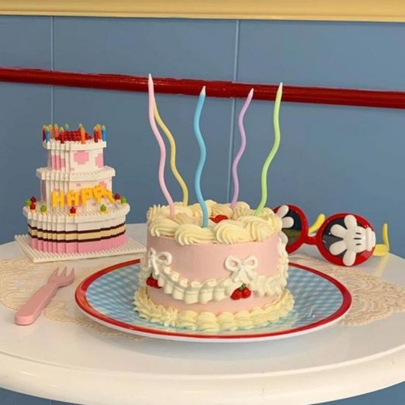 12 Pcs Spiral Candles Inflammable Threaded for Party