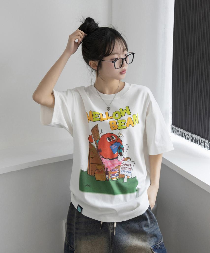 Ejeuaiwon Picnic Time Regular Fit Short Sleeve T-Shirt