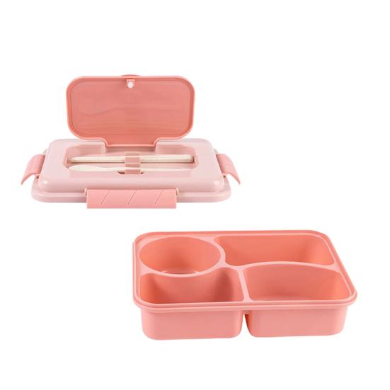 Bento obědový box s nepropustným boxem na omáčku Vícekomorový box na svačinu Nádoby na přípravu jídla pro piknik ve školní kanceláři