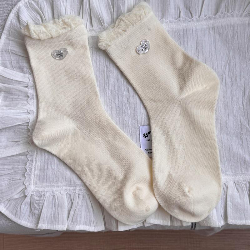 

Женские весенне-осенние хлопковые носки-трубы без косточек, впитывающие пот 1 pair жёлтый