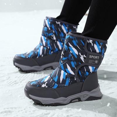 Children's Winter High-Top Snow Boots - Cold-Resistant, Warm, Non-Slip, Velvet-Lined, Thickened for Boys