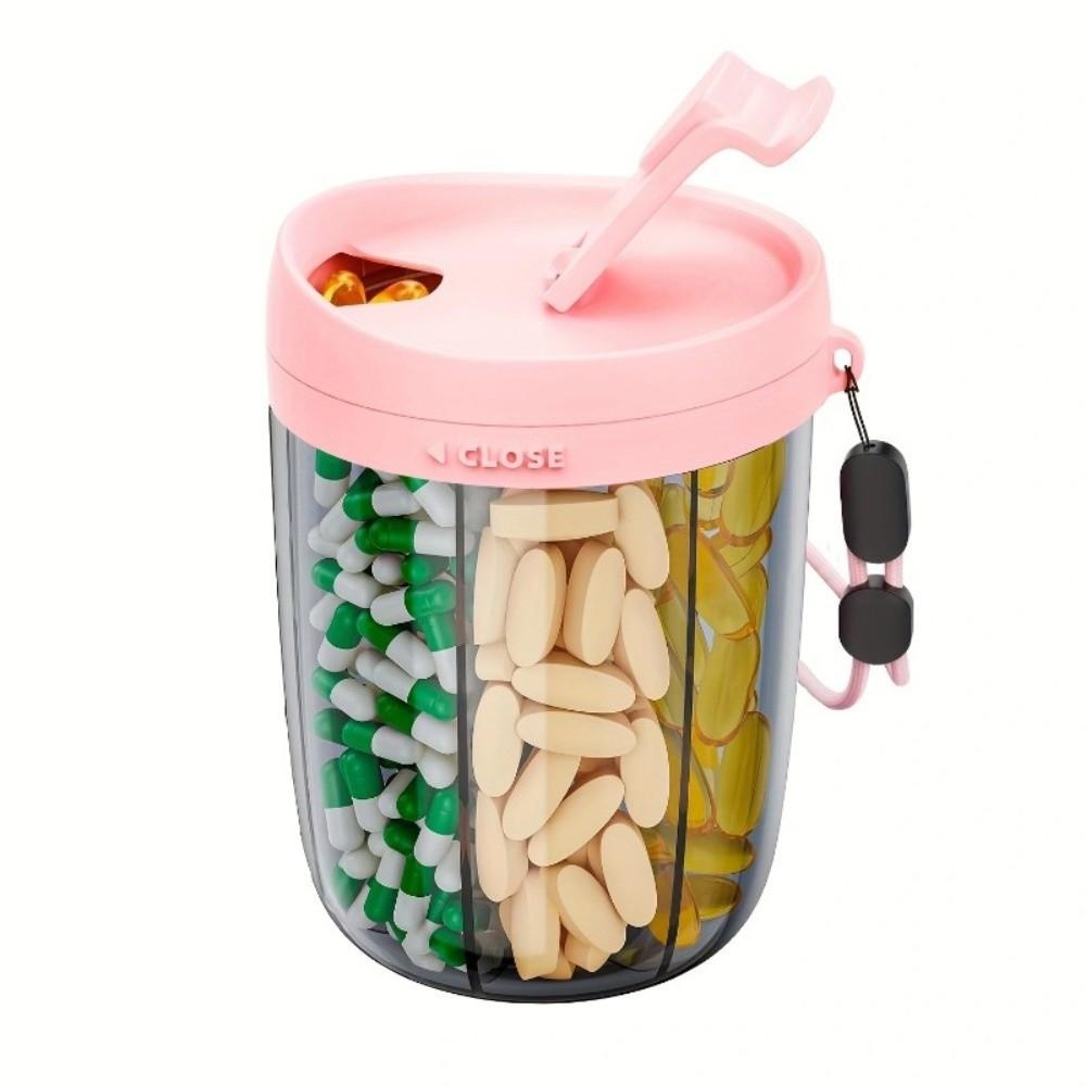 Plastic Pill Dispenser Wide Opening Pill Organizer Box New Pill Container  for Vitamin