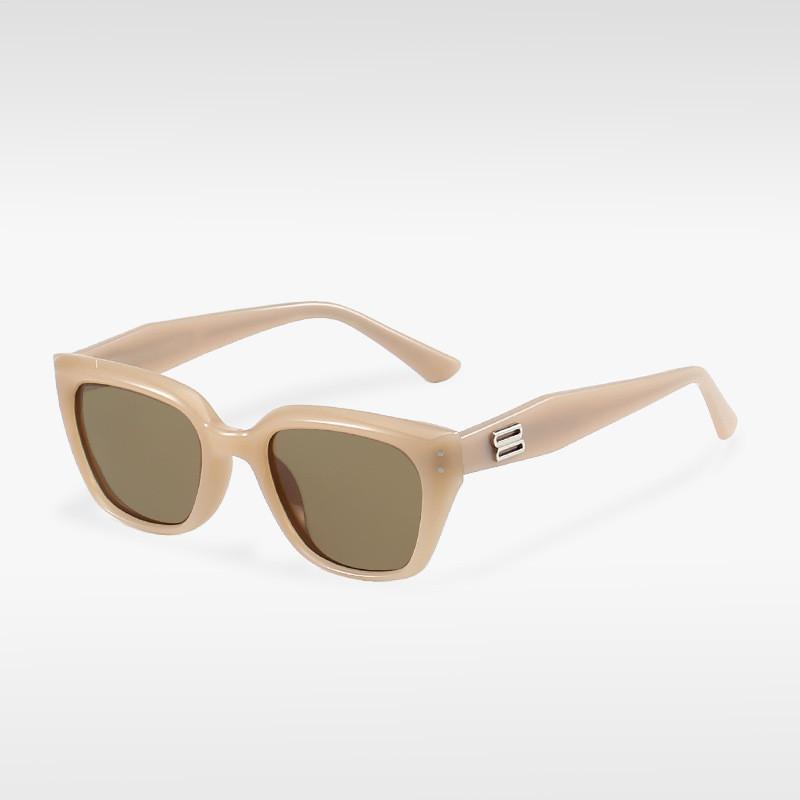 58257 Fashionable Personalized Sunglasses Women Korean Trend High-end Sense Polarized Lens Men Sun Glasses Uv Protection StyleC