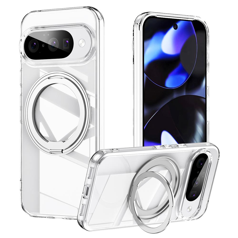 Für Google Pixel 10 Pro/Pixel 10 Hülle Kompatibel mit MagSafe TPU+Acryl+Metall-Aufsteller Matte Handyhülle