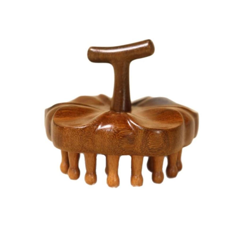 Circular Tooth Therapy Massage Comb Sandalwood Scraping Body Massager  Women/Girl