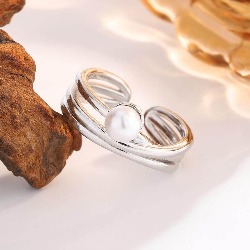 925er Sterlingsilber Wickelperlenringe Für Damen Paar Vintage Luxusschmuck Damen Accessoires Schmuck Moneys 925