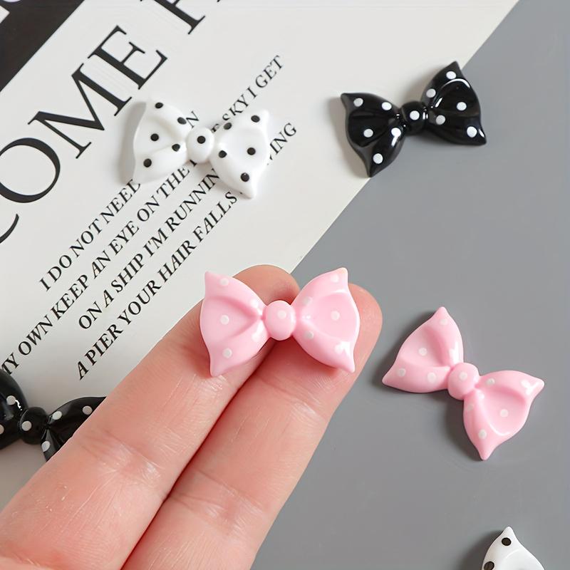 

Handicrafts Candy Bow Resin Charm Suitable for DIY Jewelry Phone Cases Decoration 5pcs