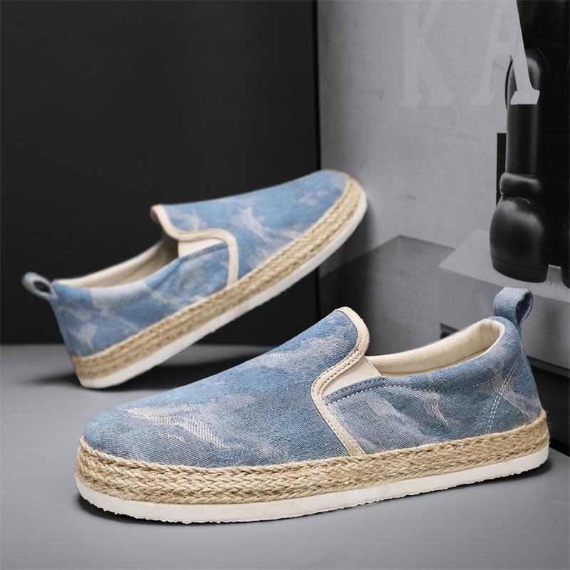 2026 Bequeme Herren Fischer Casual Canvas Slip-On Ballerinas mit PVC-Sohle Modische Schuhe für den täglichen Spaziergang Mehrere Farboptionen