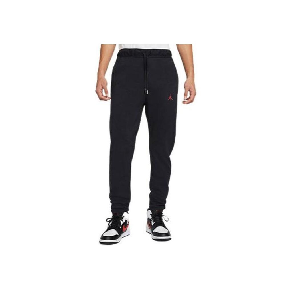 Jordan Mid-Rise Jogger Sweatpants with Drawstring Men Bottoms Black DJ0882-010
